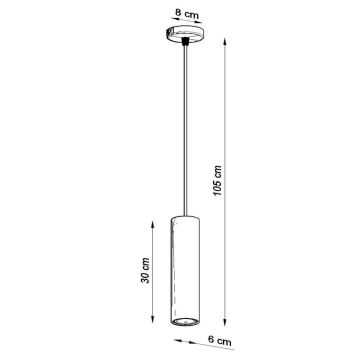 Hanglamp aan koord LUVO 1xGU10/40W/230V