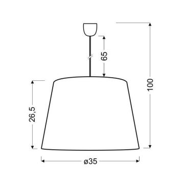 Hanglamp aan koord PLATINO 1xE27/60W/230V