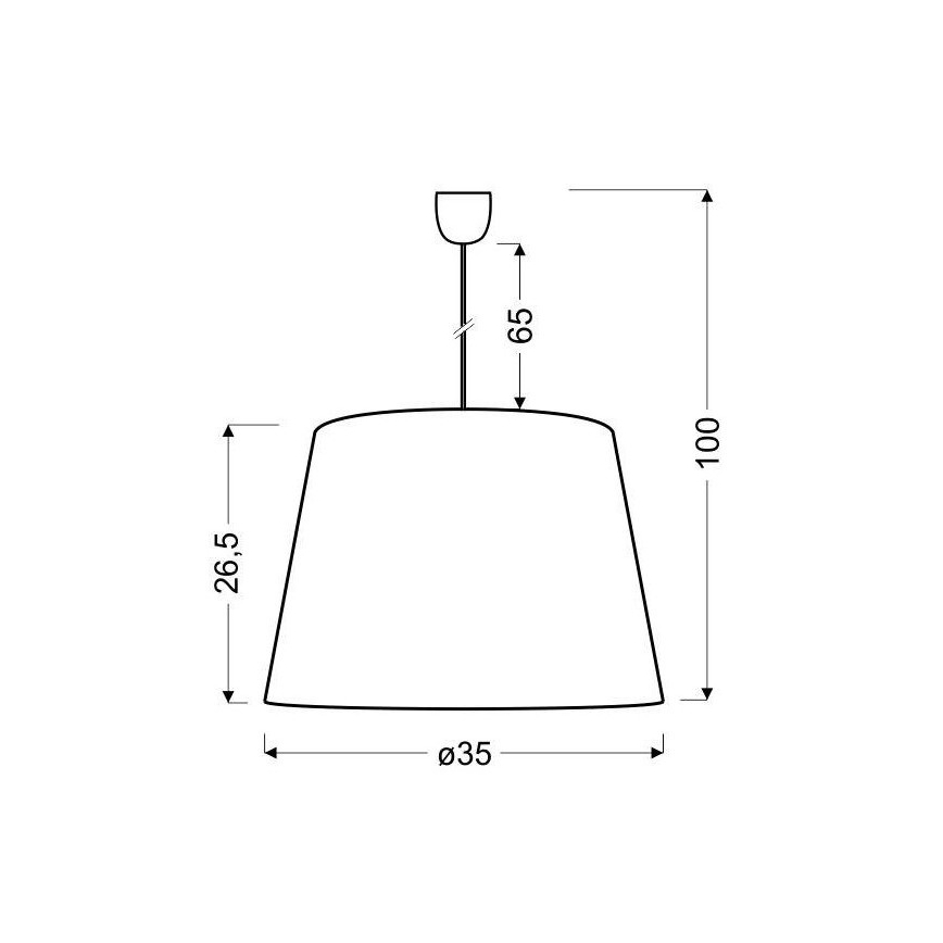 Hanglamp aan koord PLATINO 1xE27/60W/230V