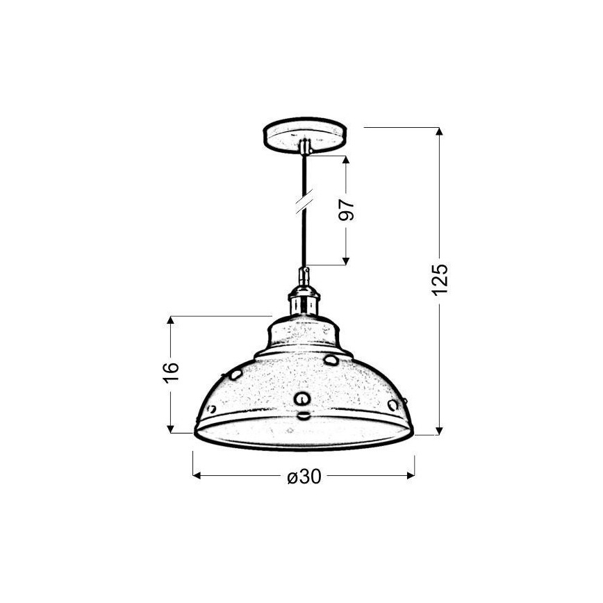 Hanglamp aan koord SCRIMI 1xE27/60W/230V