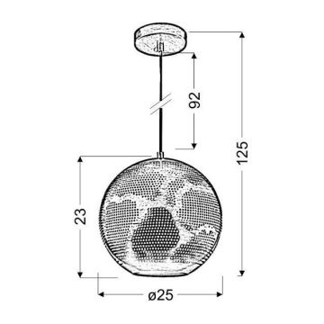 Hanglamp aan koord SFINKS 1xE27/60W/230V