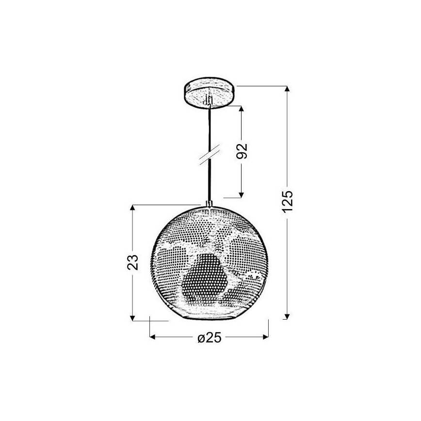 Hanglamp aan koord SFINKS 1xE27/60W/230V