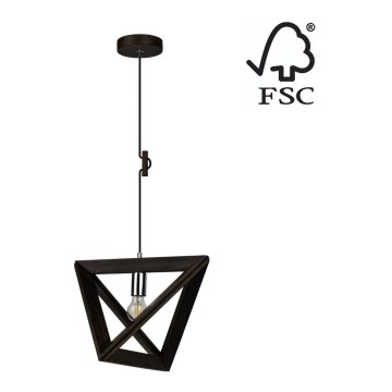 Hanglamp aan koord TRIGONON 1xE27/60W/230V beuken - FSC-gecertificeerd