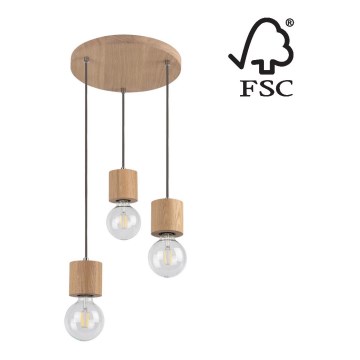 Hanglamp aan koord TRONGO 3xE27/60W/230V - FSC-gecertificeerd