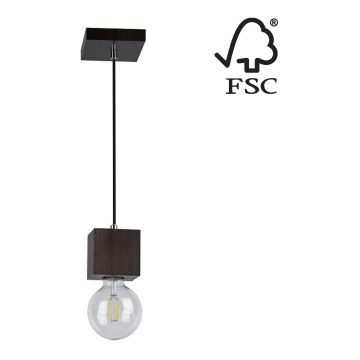 Hanglamp aan koord TRONGO ROUND 1xE27/60W/230V beuken - FSC-gecertificeerd
