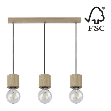 Hanglamp aan koord TRONGO ROUND 3xE27/60W/230V - FSC-gecertificeerd