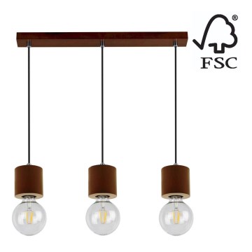 Hanglamp aan koord TRONGO ROUND 3xE27/60W/230V - FSC-gecertificeerd