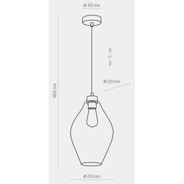 Hanglamp aan koord TULON 1xE27/60W/230V