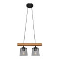 Hanglamp aan koord WOODSTOCK 2x E27 / 60W / 230V