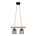 Hanglamp aan koord WOODSTOCK 2x E27 / 60W / 230V