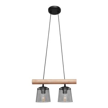 Hanglamp aan koord WOODSTOCK 2x E27 / 60W / 230V