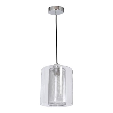 Hanglamp ELDA 1xE27/60W/230V glanzend chroom