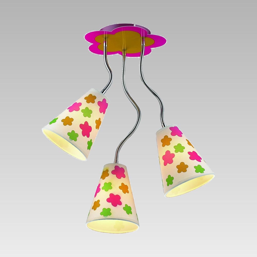 Hanglamp kinderkamer FLORIST 3xE14/40W/230V