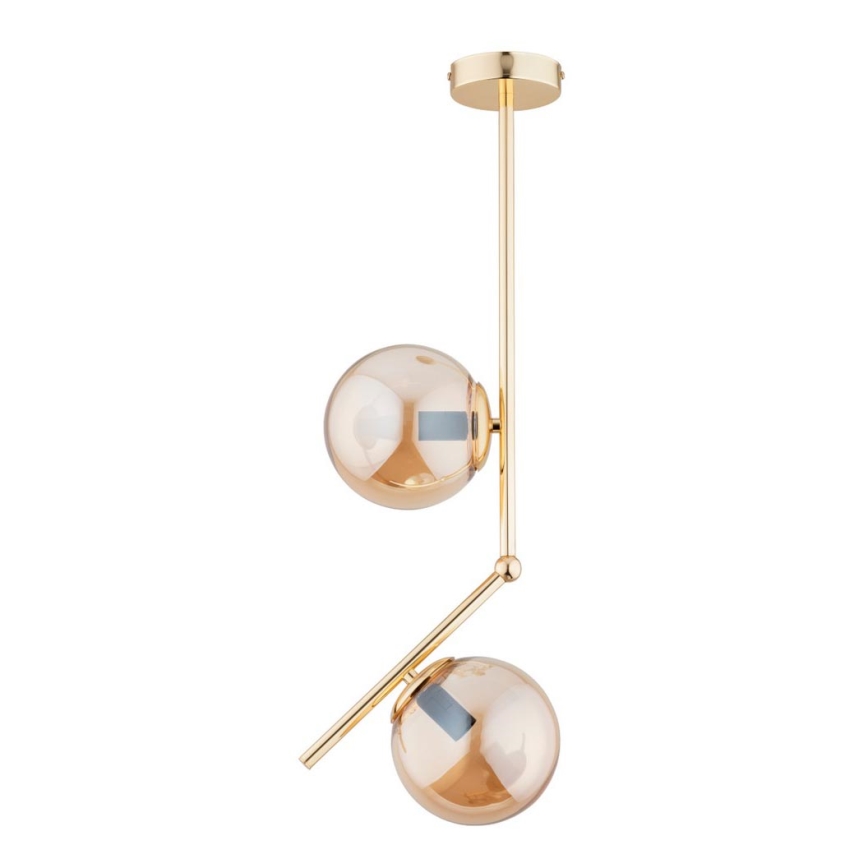 Hanglamp LIBERTY 2xE14/40W/230V goud/beige