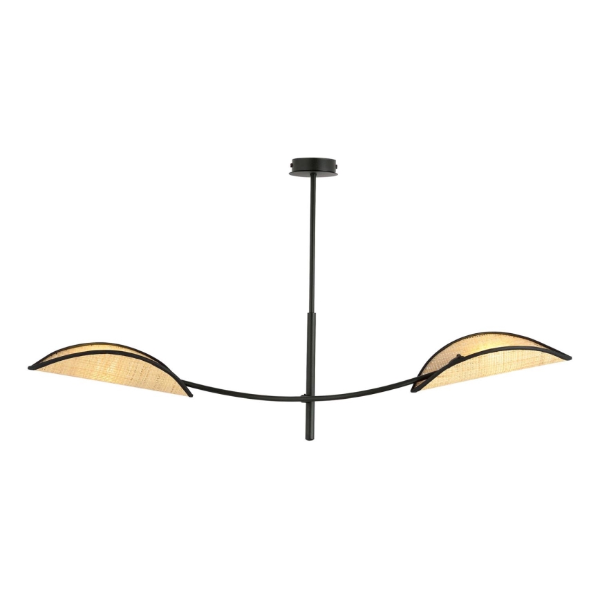 Hanglamp met vaste pendel LOTUS 2xE14/10W/230V zwart/beige