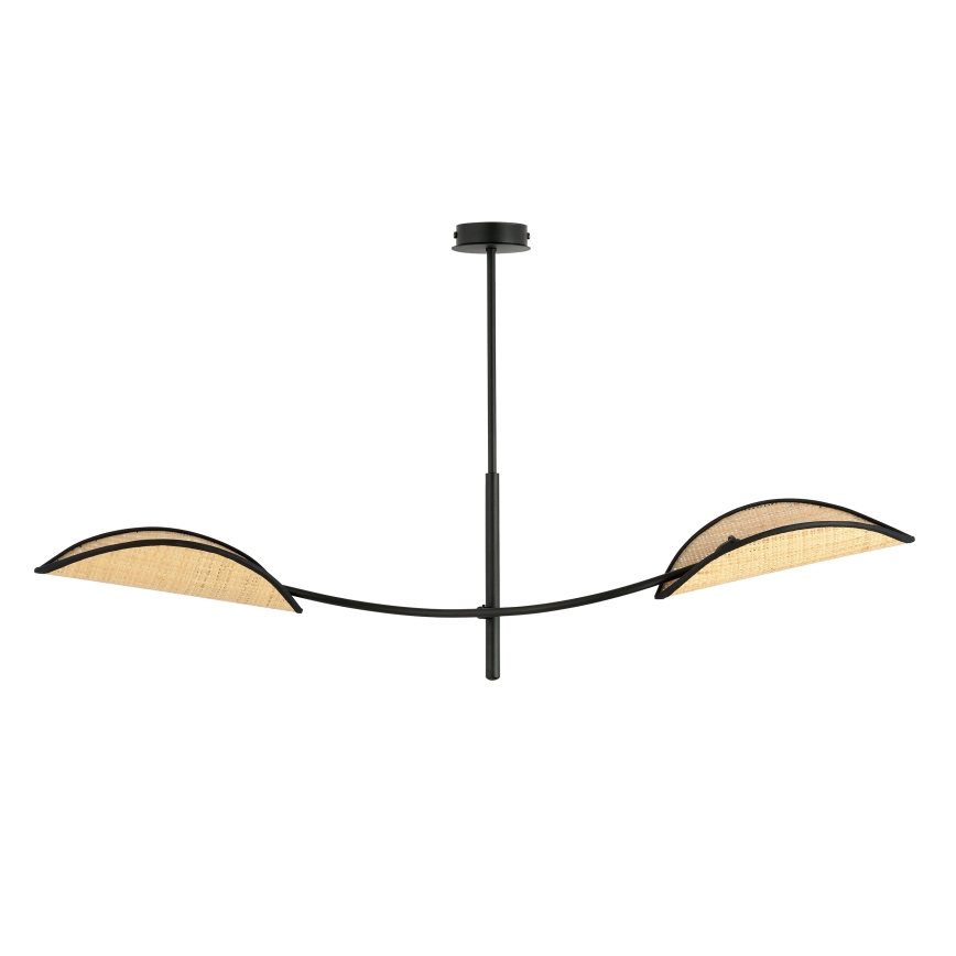 Hanglamp met vaste pendel LOTUS 2xE14/10W/230V zwart/beige