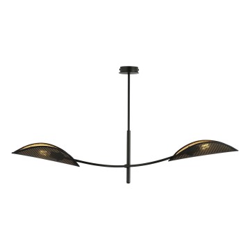 Hanglamp met vaste pendel LOTUS 2xE14/10W/230V zwart/goud