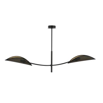 Hanglamp met vaste pendel LOTUS 2xE14/10W/230V zwart/goud