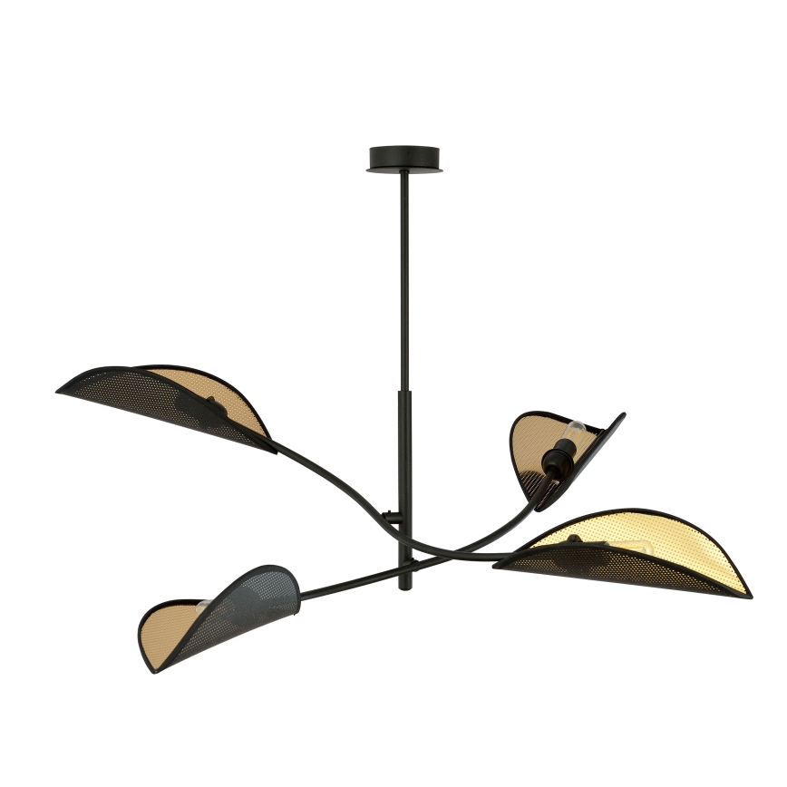 Hanglamp met vaste pendel LOTUS 4xE14/10W/230V zwart/goud