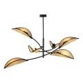 Hanglamp met vaste pendel LOTUS 6xE14/10W/230V zwart/beige