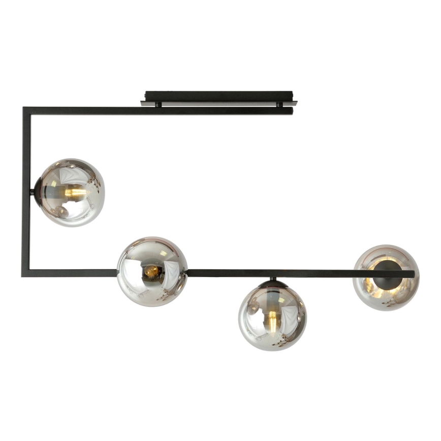 Hanglamp met vaste pendel SOMA 4xE14/10W/230V zwart/grijs