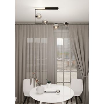 Hanglamp met vaste pendel SOMA 4xE14/10W/230V zwart/grijs