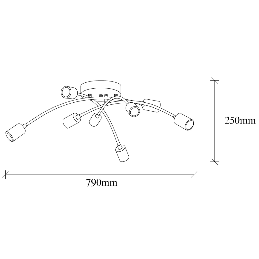 Hanglamp voor Oppervlak Montage BANANA 8xE27/40W/230V