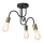 Hanglamp voor Oppervlak Montage DOW 3xE27/60W/230V zwart/goud