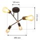 Hanglamp voor Oppervlak montage ROSETTE 4xE27/60W/230V zwart/goud