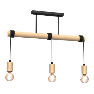 Hanglamp voor Oppervlak Montage VIGA 3xE27/60W/230V hout