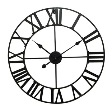 Horloge murale 1xAA d. 60 cm noire