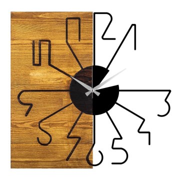 Horloge murale 58 cm 1xAA bois/métal