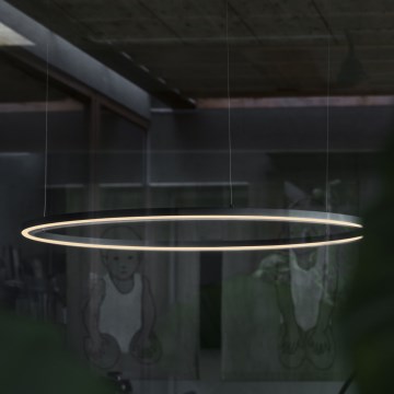 Ideal Lux - Dimbare LED hanglamp aan een koord ORACLE SLIM LED/43W/230V diameter 90 cm zwart