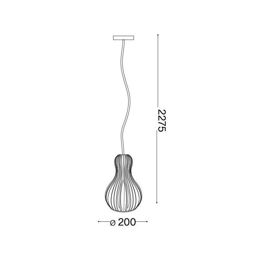 Ideal Lux - Hanglamp aan een koord CITRUS 1xE27/60W/230V multiplex