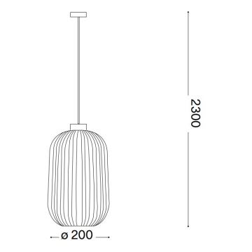 Ideal Lux - Hanglamp aan een koord MINT 1xE27/60W/230V diameter 20 cm doorzichtig