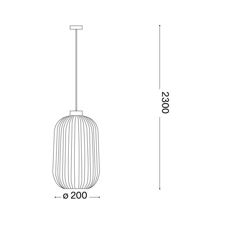 Ideal Lux - Hanglamp aan een koord MINT 1xE27/60W/230V diameter 20 cm doorzichtig