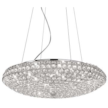 Ideal Lux - Kristallen hanglamp aan een koord KING 12xG9/40W/230V diameter 65 cm chroom