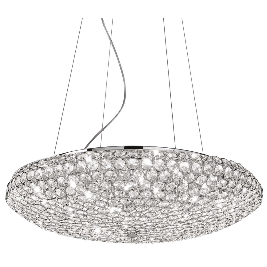 Ideal Lux - Kristallen hanglamp aan een koord KING 12xG9/40W/230V diameter 65 cm chroom