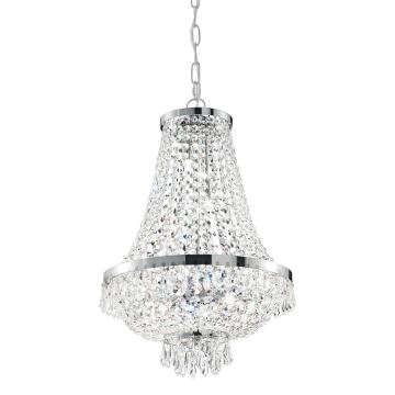 Ideal Lux - Kristallen kroonluchter aan een ketting CAESAR 9 × G9 / 40W / 230V