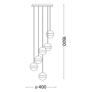 Ideal Lux - LED Hanglamp aan een koord GALAXY LED/58W/230V