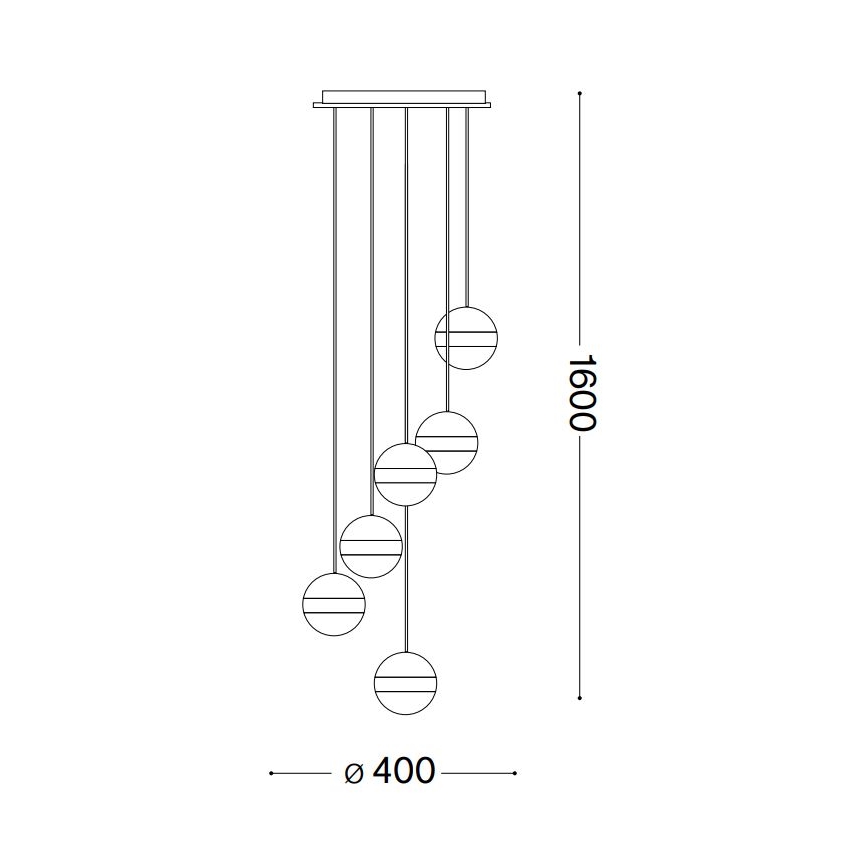 Ideal Lux - LED Hanglamp aan een koord GALAXY LED/58W/230V