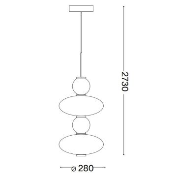 Ideal Lux - LED Hanglamp aan een koord LUMIERE LED/34W/230V