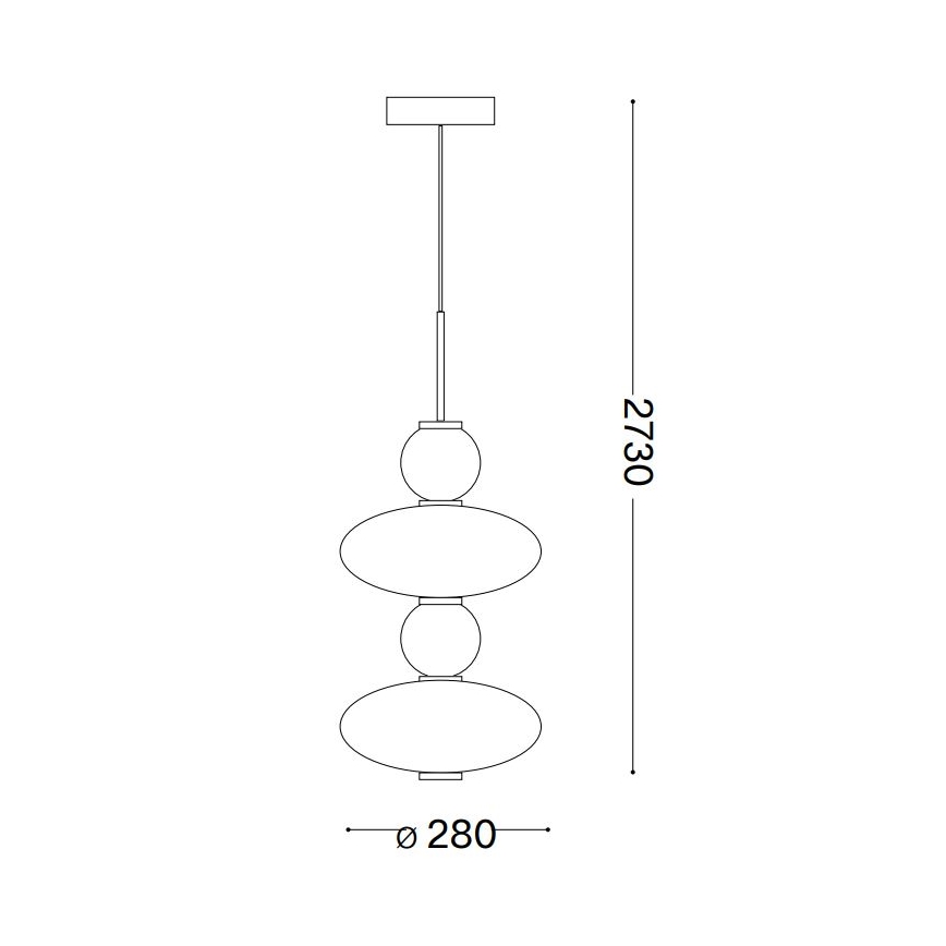 Ideal Lux - LED Hanglamp aan een koord LUMIERE LED/34W/230V