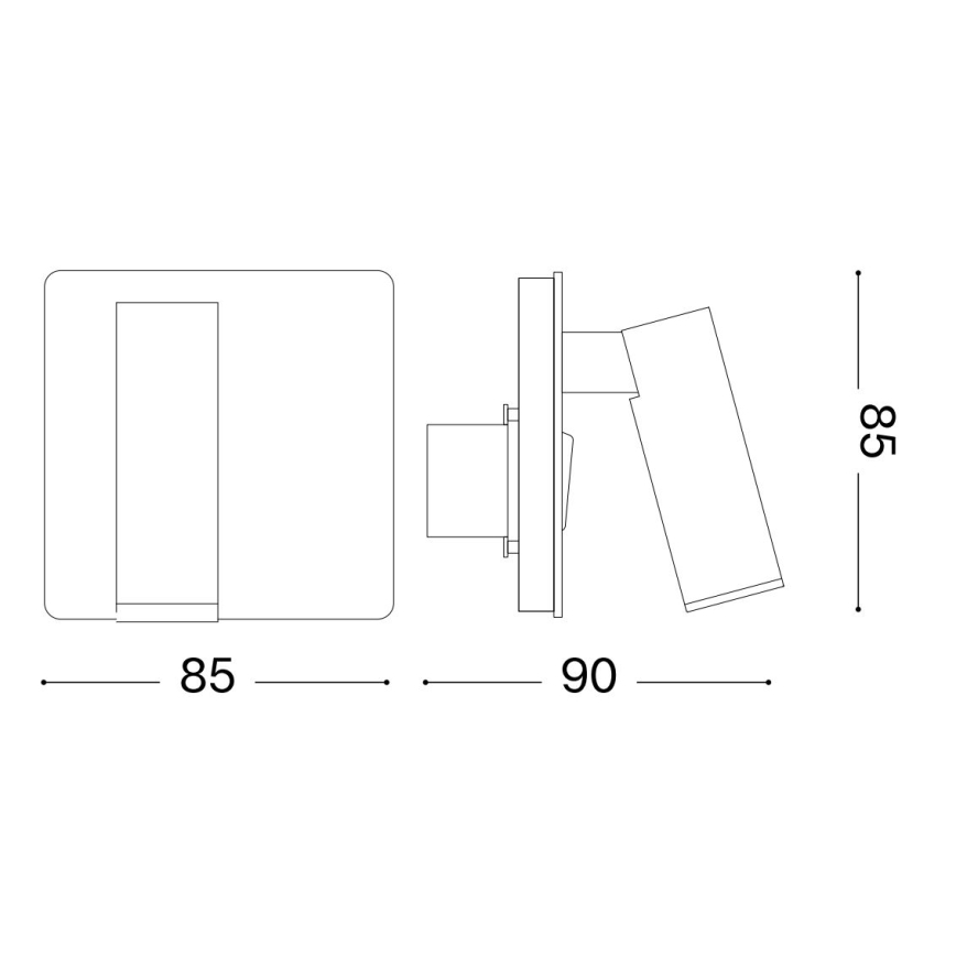 Ideal Lux - LED Wandspot LITE LED/3W/230V messing