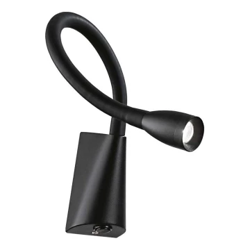 Ideal Lux - Petite lampe flexible GOOSE LED/3W/230V noir
