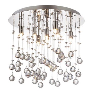 Ideal Lux - Plafonnier LED en cristal MOONLIGHT 8xG9/3W/230V d. 40 cm chrome