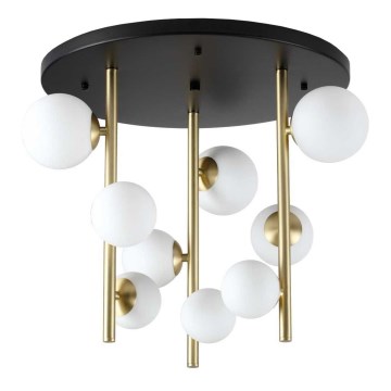 Ideal Lux - Suspension-barre LED PERLAGE 9xG9/3W/230V doré