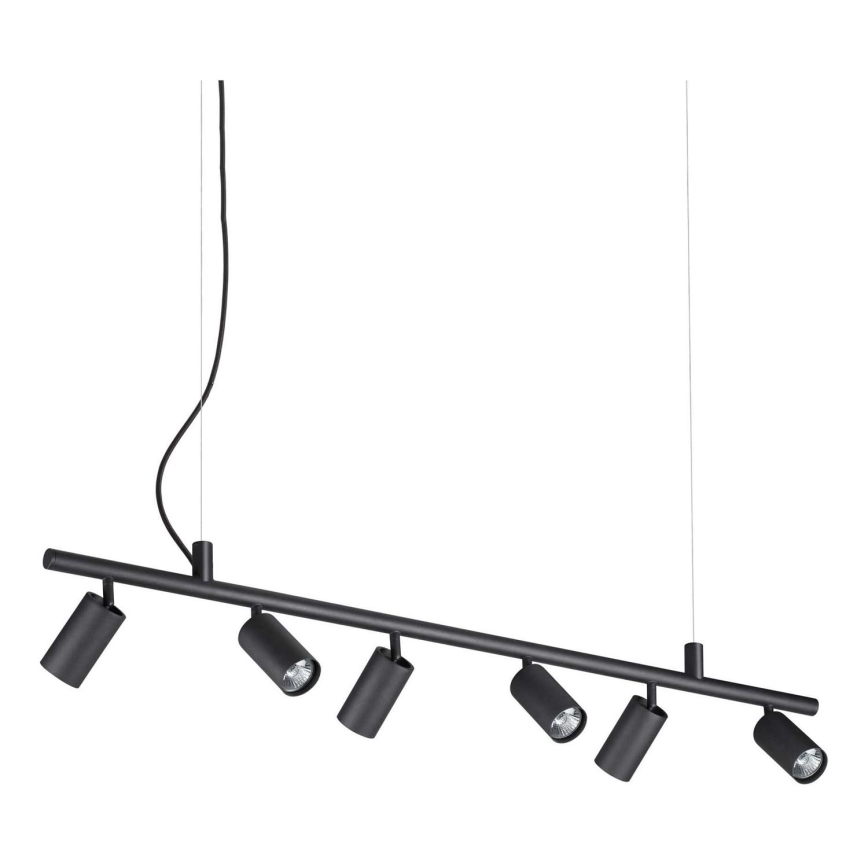 Ideal Lux - Suspension filaire DYNAMITE 6xGU10/7W/230V CRI 90 noir