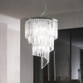 Ideal Lux - Suspension filaire en cristal CARLTON 12xE14/40W/230V chrome