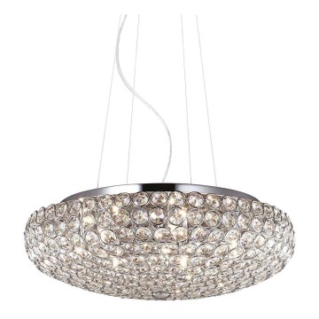 Ideal Lux - Suspension filaire en cristal KING 7xG9/40W/230V d. 46 cm chrome